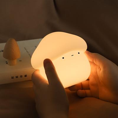 Silicone Mushroom Night Light Pat Light 15/30 Minutes Delay Off Two Dimmers 1W