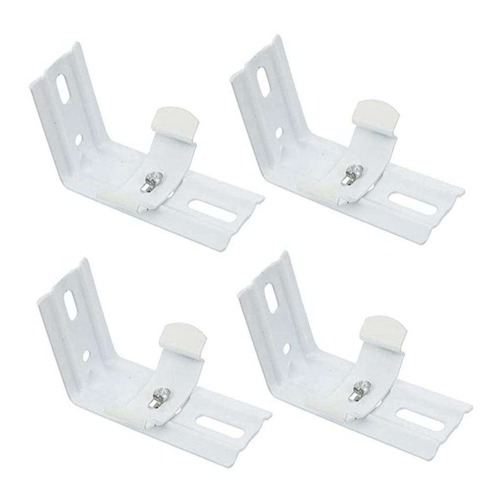 4-Piece Brackets, Heavy-Duty Portable Spare Parts for Window Headrail Mounting, Professional Iron