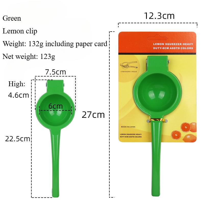 

Пресс для лимона из алюминиевого сплава Кухонный инструмент Подходит для цитрусовых лимона Ручной пресс Апельсиновая фруктовая соковыжималка Мини Портативный Зажим для лимона GREEN,1PC