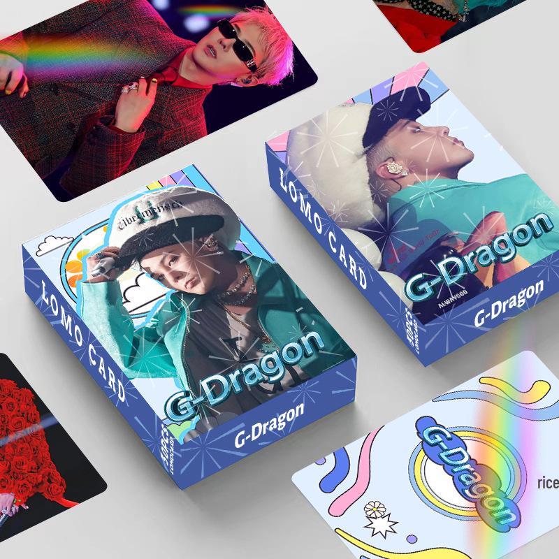 G-Dragon Double-Sided Mini Photo Card Set - Color Printed LOMO Style Fan Support Cards
