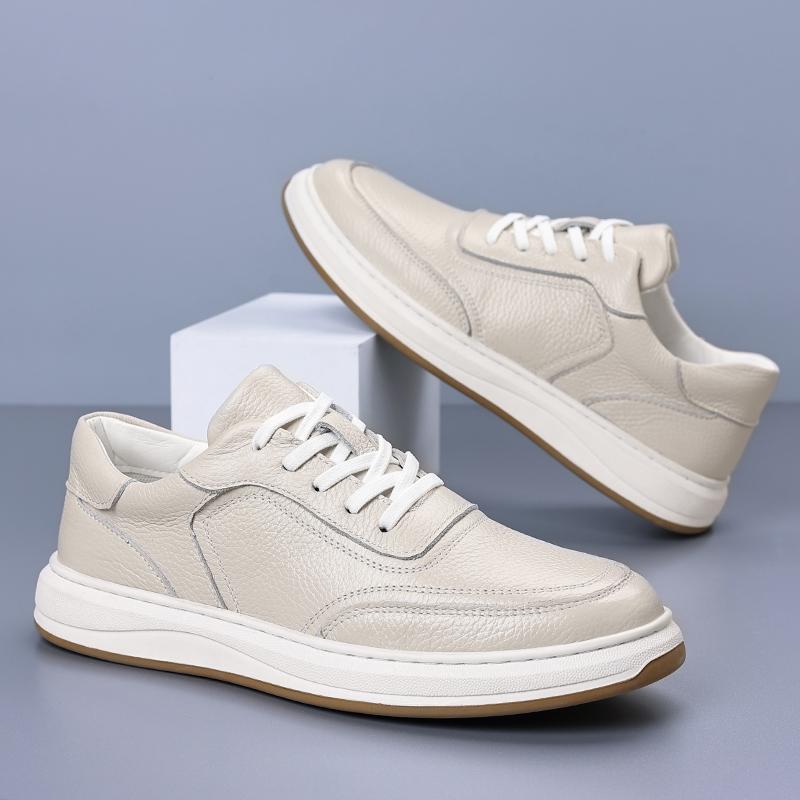 Fashionable Outdoor Oxford Shoes Thick Soled Wear-resistant Men's Leather Casual Shoes Simple Men's Sports Travel Shoes