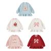 Yoyou Girl's Ruffle Hem Fleece Sweatshirt