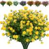 Artificial Camellia Flowers and Eucalyptus Leaves for Outdoor and Garden Decoration