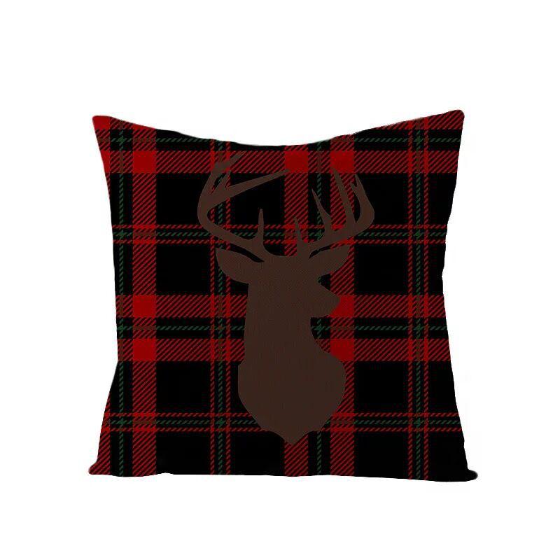 Christmas Linen Pillowcase Home Holiday Decoration Gift Pillow Cushion Cover