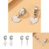 Elegant Geometric Lightning Mushroom Ear Clips Plated Alloy Trendy Women's Earrings