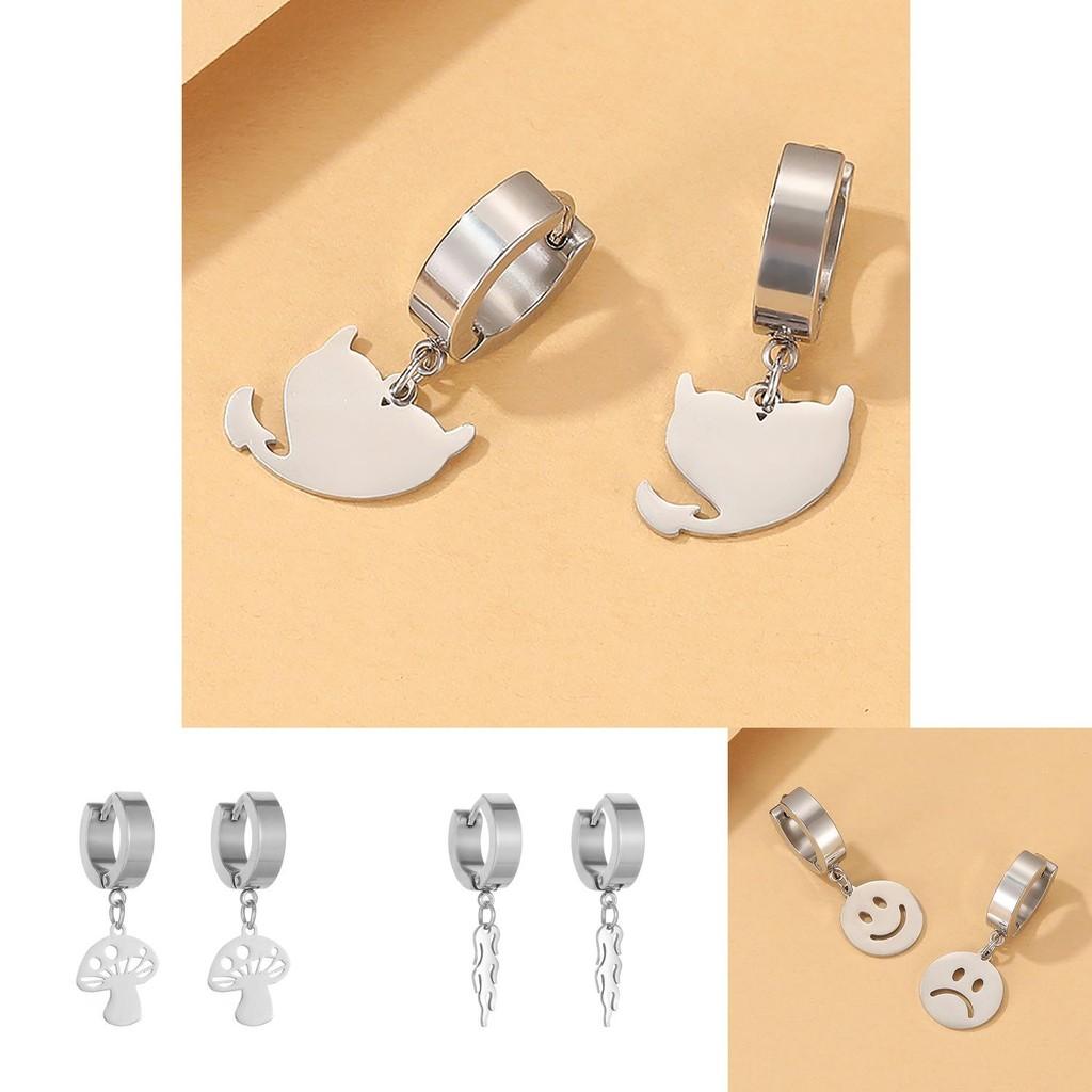 Elegant Geometric Lightning Mushroom Ear Clips Plated Alloy Trendy Women's Earrings