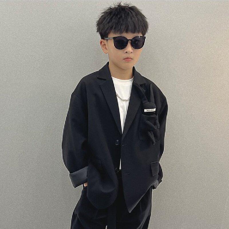 Herbst 2025 Jungen Trendiger Lockerer Blazer Zweiteiliges Anzug-Set