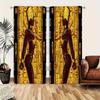 2pcs Ancient Egyptian Mural Curtains Rod Pocket DecorativePrinted Curtain Light-filtering Curtain For Kitchen Living RoomOffice