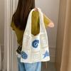 Designer Knitted High-capacity Tote Bags Women's Summer Beach Bag Casual Hollow Woven Underarm Shoulder Bag