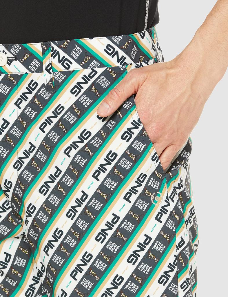 [Pin Apparel] Men's Shorts (Bias Pattern, All-Directional Stretch)  Golf  621-3132201 111Turquoise LL