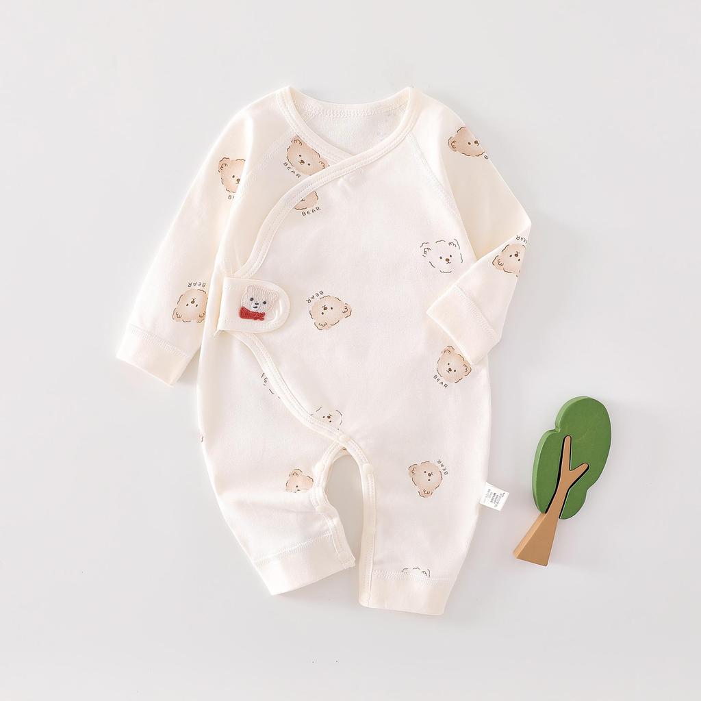 Newborn Pure Cotton Romper: Boneless Crawling Suit for Spring/Autumn