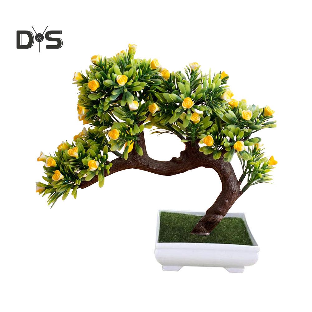 Blooming Bouquet Artificial Flower Tree Pot Bonsai Stage Garden Wedding Party Balcony Decor