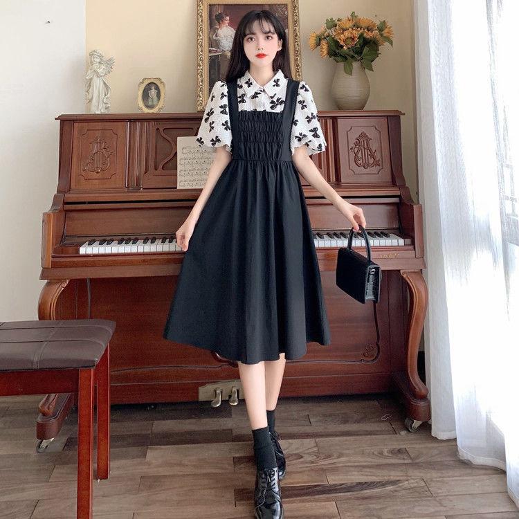 Summer Forest Style Dress Pregnant Women's Dress Women's Loose Fit Dress Cute and Gentle Knee Length Long Skirt