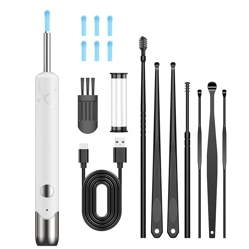 

Rechargeable Wireless Ear Wax Removal Kit with 5MP Camera Ear Cleaner Check Camera And Ear Spoon Set for Canal Clean