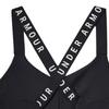 Under Armour Wordmark Strappy Solid Sportlette Women Tops Black 1342646-001