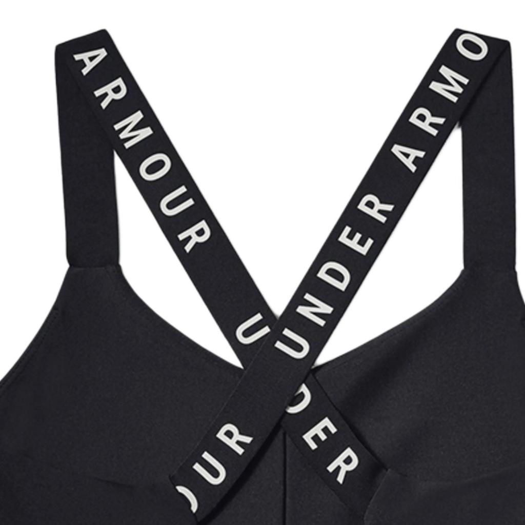 Under Armour Wordmark Strappy Solid Sportlette Women Tops Black 1342646-001