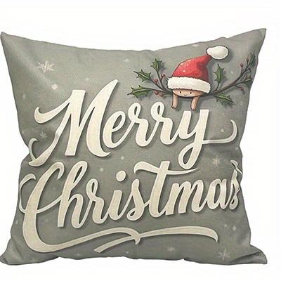 Heimdekoration Frohe Weihnachten & Tannenzapfenmuster Kissen Muster Kissenbezug Geeignet für Sofa Schlafzimmer Auto Kissenbezug
