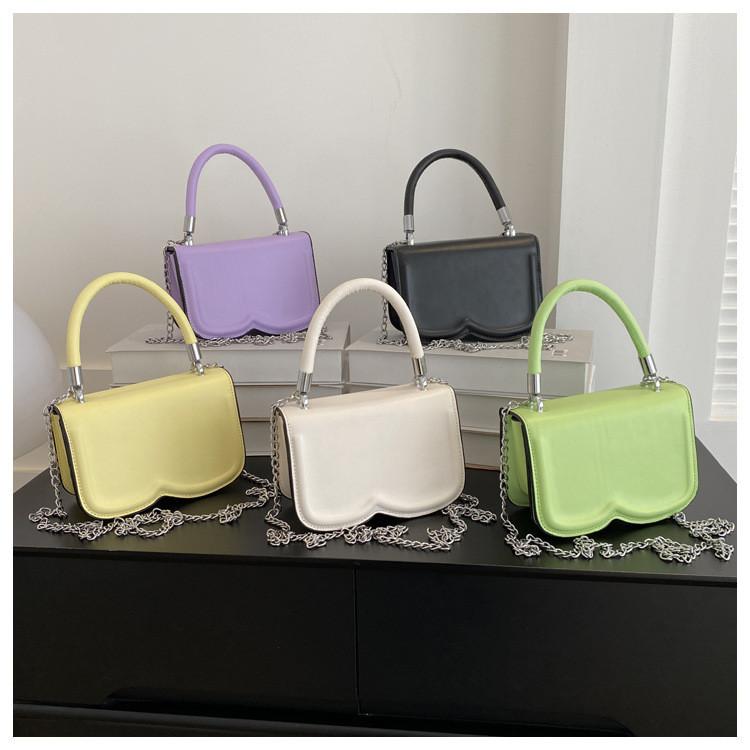 Stylish Fresh Texture Handbag 2023 Summer New Simple Solid Color Single Shoulder Slant Bag