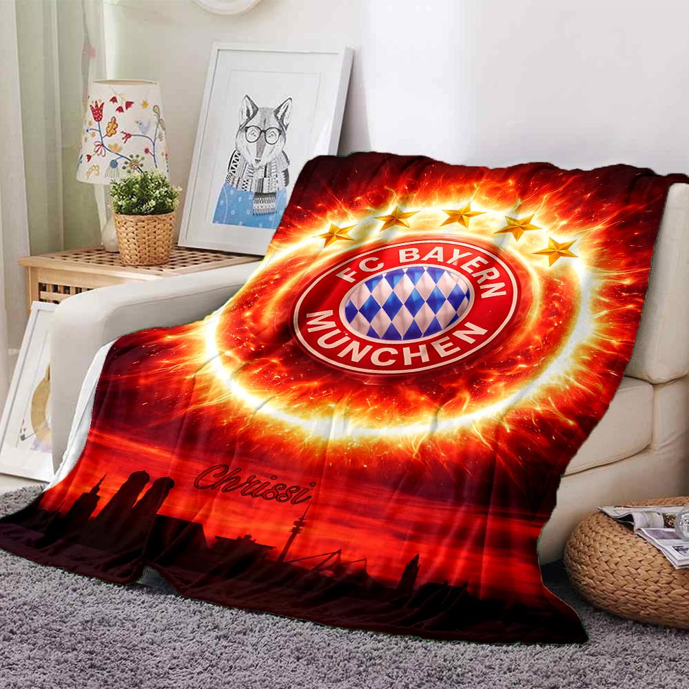 Fc Bayern Munich Team Blankets Flannel Printed Breathable Warm Throw Blanket for Home Office Bedspreads 0708a127