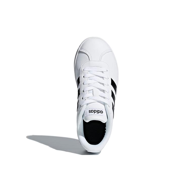 adidas VL Court 2.0 J 'Cloud White' (Unisex) Cloud White / Core Black / Cloud White Kids' Skateboarding Shoes DB1831