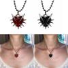 Elegant Love Shape Necklace Thorn Heart Pendant Clavicle Chain Vintage Collarbone Chain Accessory for Women Girls