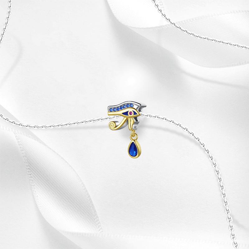 copper The Eye of Horus Pendant Egyptian Symbol Amulet Bead Charms Compatible With Authentic Charm Bracelets Women Do It Yourself Jewellery Gift