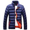Autumn and Winter Plus Size Men's Short Loose Warm Down Jacket Hoodless Zip Paragraph Casual Outerwear