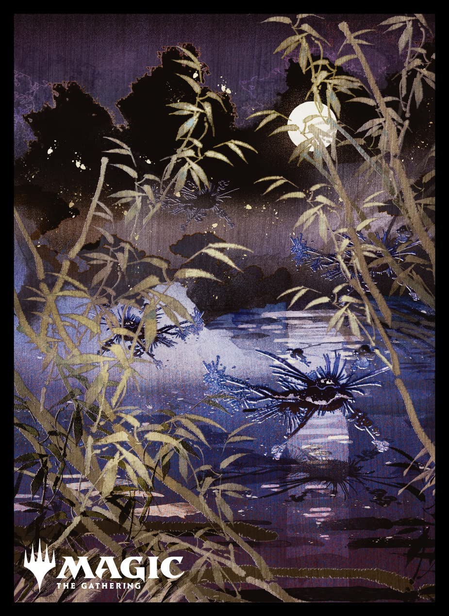 

Протекторы для карт The Gathering Сияющая Земля Magic «Мир Камигавы» «Укиё-э» «Болото» (К) MTGS-216 чёрный