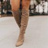 Large Size Autumn And Winter Pointed Thick Heel Side Zipper Martin Boots Women'S European And American Thin Suede Women'S Boots