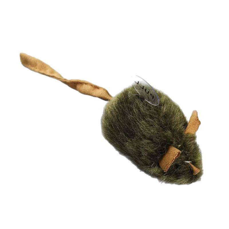 Electric Squeaking Plush Mouse Cat Toy - Scratch & Bite-Resistant Teasing Toy for Self-Play