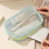 Makeup Pouch Mesh Cosmetic Bag Travel Makeup Organizer Breathable Zippered Toiletry Pouch with Lanyard Portable Storage Pouch