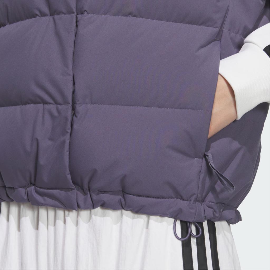 adidas Helionic Daunen Relaxed Wasserabweisend Winddicht Warm Locker Stehkragen 600er Füllung Reißverschluss Steppweste Damenwesten KQ5534
