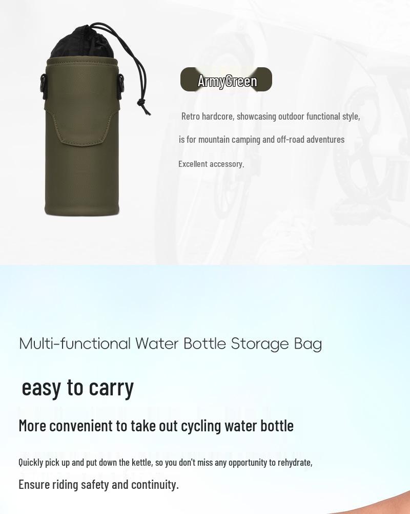 Insulated Bike Handlebar Water Bottle Bag for Mountain and Road Bikes