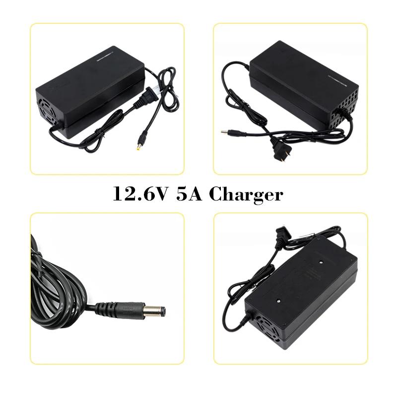 12.6V 1A 3A 5A 10A Lithium Battery Charger AC110-240V To DC For11.1V 3S 12V Power Supply Sprayer Li-ion Battery Pack DC5.5*2.1mm