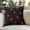 Poppy Noir square Jacquard Pillow Cover for Sofa Office Waist Cushion Cover Home Decorative Pillowcase