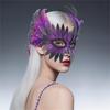 Adjustable Half Face masquerades Mask Owl Feather Accents Ergonomic Design For Costume Parties And Stage Performances