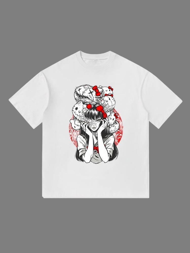 

2025 New Casual Short Sleeve T-Shir Print Cotton Regular Fit Round Neck Breathable Loose Unisex Tee Men Women Clothing Fortnite S