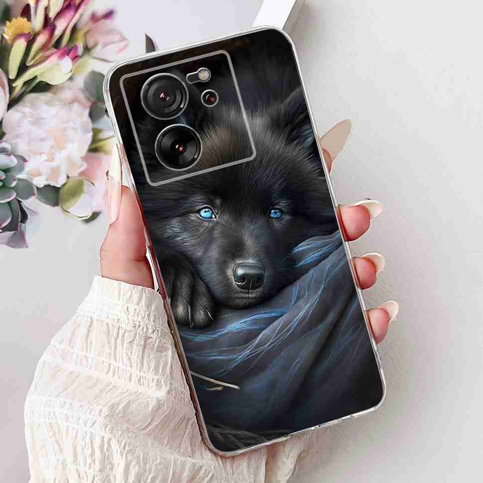 For Xiaomi Mi 13T 5G 6.67" Case Cartoon Bear Soft Silicone TPU Cover For Xiaomi Mi13T 5G 2306EPN60G 6.67" Colorful Flowers Shell