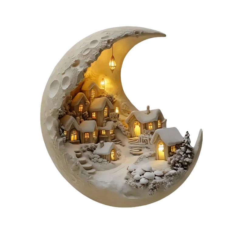 

Christmas Mas Tree Desktop Ornament Moonhouse DIY Party Gifts 2D Decoration Wooden Merry Christmas Signs Plaque Home Decoracion 1pc