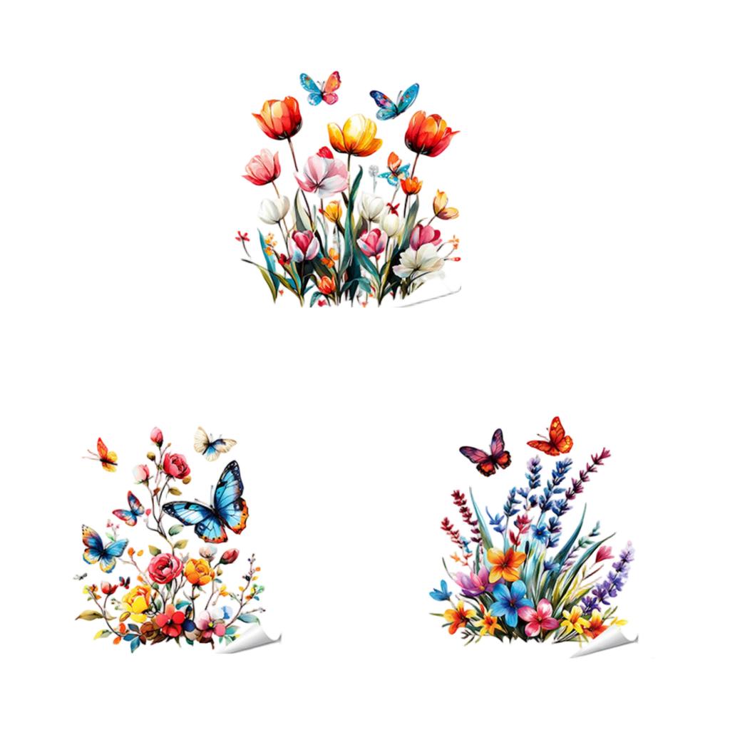 Floral,themed Bathroom And Toilet Stickers, Easter,themed Cute Bunny Self,adhesive PVC Decorative Stickers For Bedrooms.