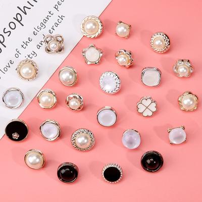 Perlknopf Vielseitiger Runder Hemdknopf Oberteil Strickjacke Hemd Zarter Knopf Damenbekleidung Dekoration