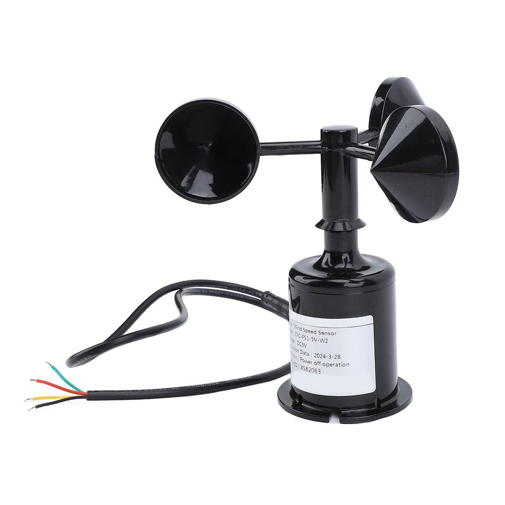Trans Wind Sensor,   5V Wind   Sensor,   Anemometer, Wind Measurement, Three Cup Wind Measuring Detector, Temperature Monitoring Se