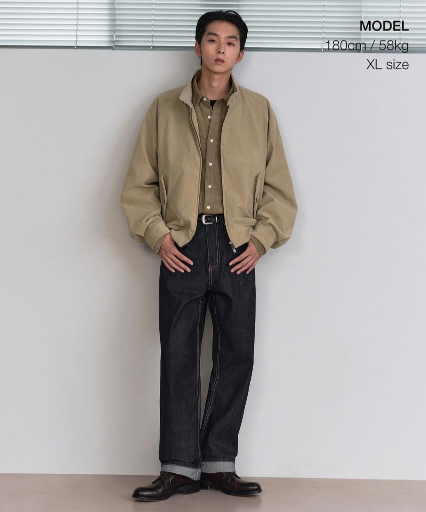 Musinsa Standard 8W Corduroy Harrington Jacket [Beige]