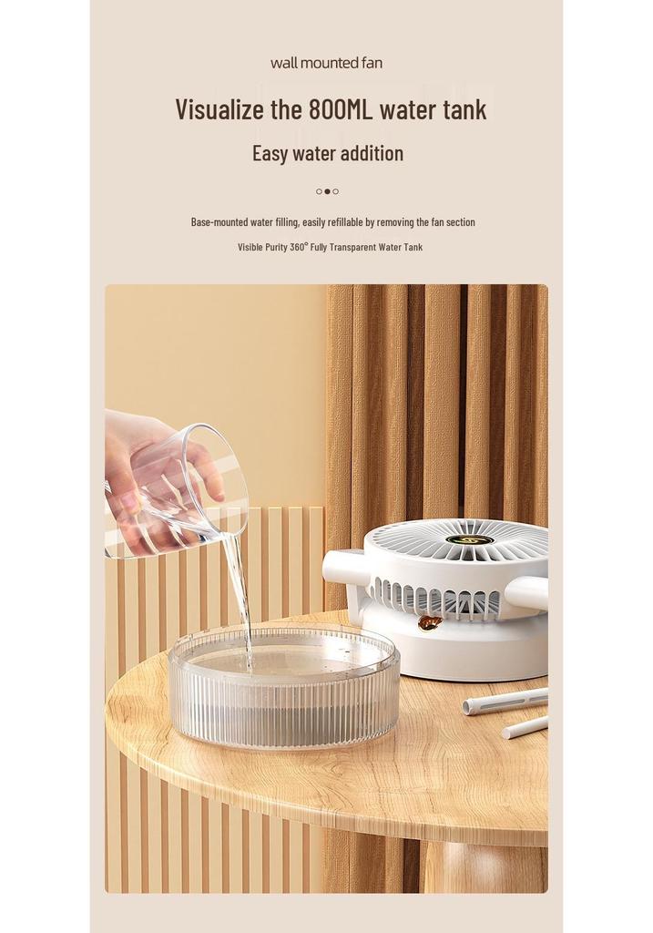 Portable USB Mini Fan & Humidifier with Light