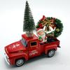 Christmas Farmhouse Truck Decors Metal Farm Pickup Truck Decors with Wreath/Tree Table Centerpieces Home Decoration
