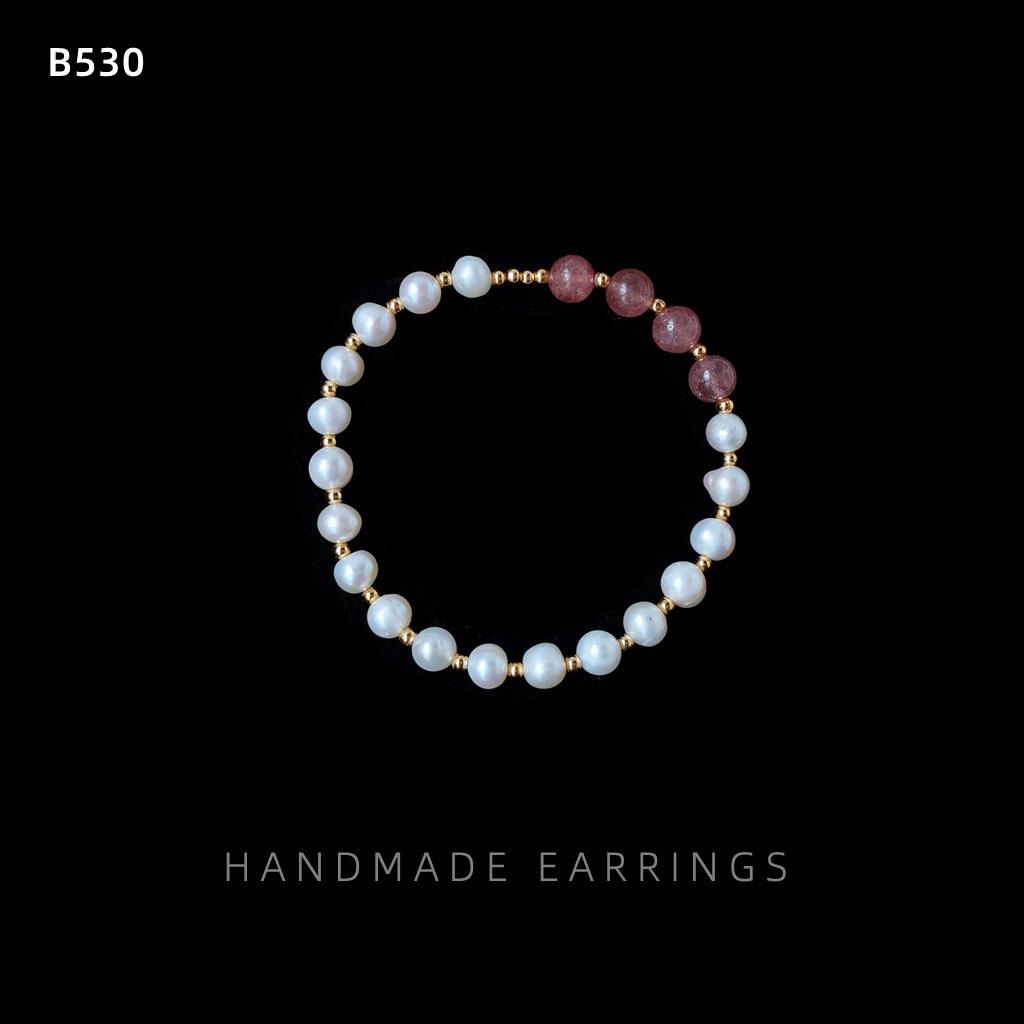 

Натуральный пресноводный жемчуг клубничный кристалл универсальный эластичный шнур регулируемый браслет корейская закупка те же ручные украшения женщины