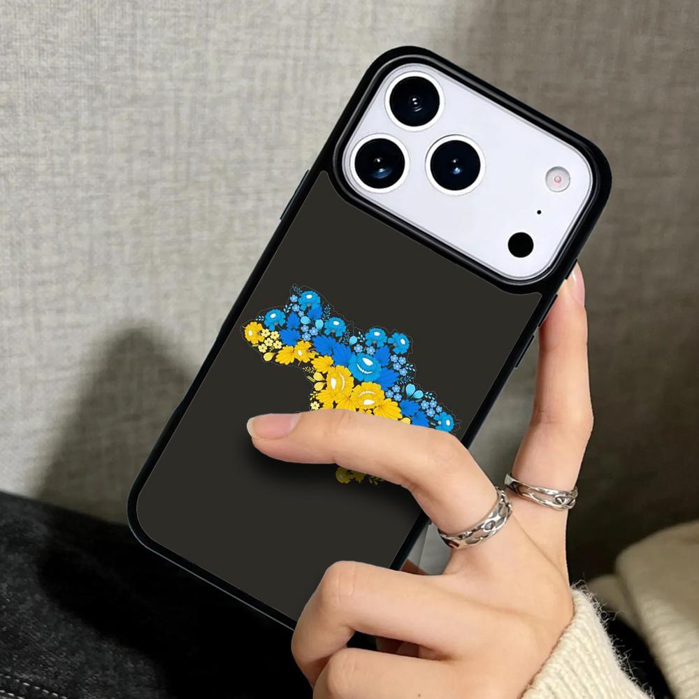 Capa Case for iPhone 17 Air 16 Pro Max 15 Plus 11 13 Mini 14 12 Back Phone Cover u/*kraine flag art work