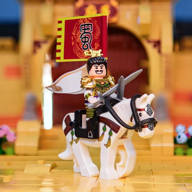 Building Block Man Figurine Three Kingdoms Zhuge Liang Armor Version Lu Bu Children's Assembly Toy Boy Holiday Gift Collection