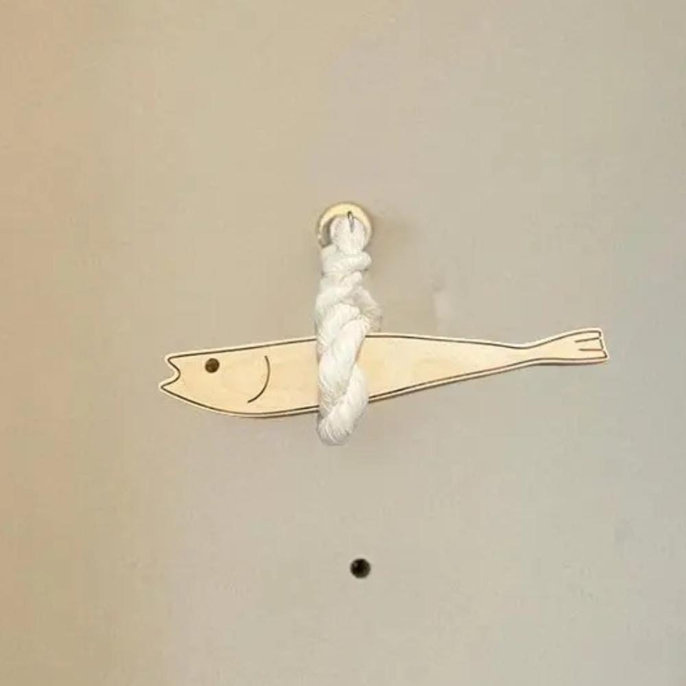 Ultra-thin Fish Car Ornament Cute Wall-mounting Nautical Pendant Ornament Lightweight Space-Saving Fish Wall Hanging Decor