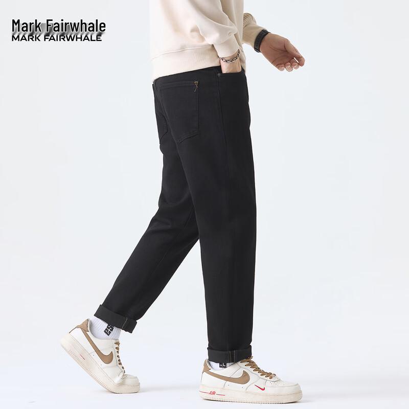 Mark Fairwhale Men's Lyocell Blend Washed Straight-Leg Jeans